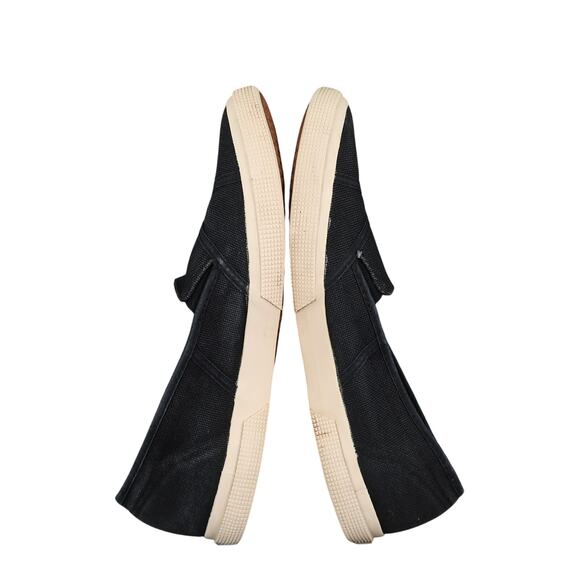 Superga Shoes Womens 9.5 Sneaker Flats Slip On Cotw Loafer Casual Black Canvas - Picture 8 of 12
